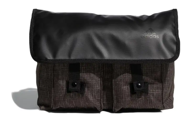 Adidas Recycled Polyester Messenger Bag, Shoulder Bag, Crossbody Bag Regular Unisex Black