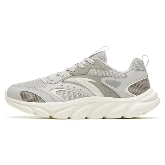Anta Cushioned Anti-Slip Wear-Resistant Breathable Lightweight Low-Top Running Shoes Men's Gray