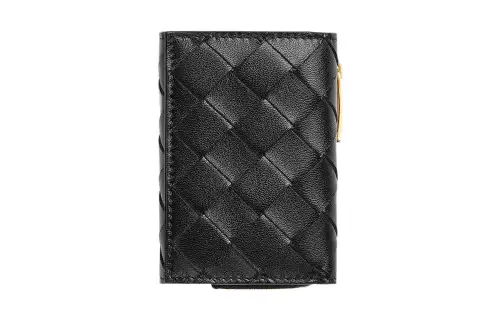 Bottega Veneta Intreccio Tiny Tri-Fold Wallet