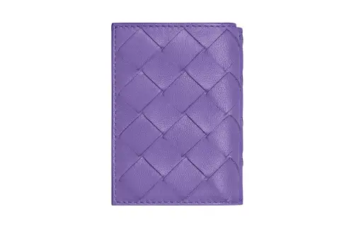 Bottega Veneta Sheepskin Wallet Small Women's Purple