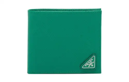 PRADA Saffiano Leather Wallet Men's Green
