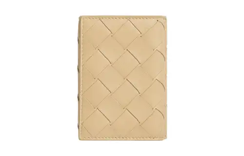 Bottega Veneta Cow Leather Wallet Small Men's Light Brown