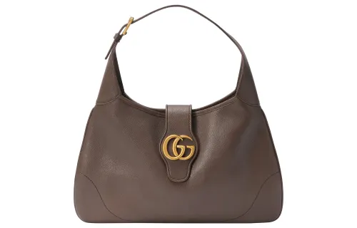 GUCCI Aphrodite Leather Handbag, Shoulder Bag Women's Brown