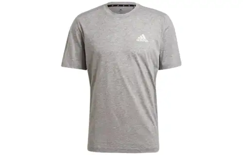 Adidas T Shirts Men's Gray Crew Neck Moderate Straight Fit