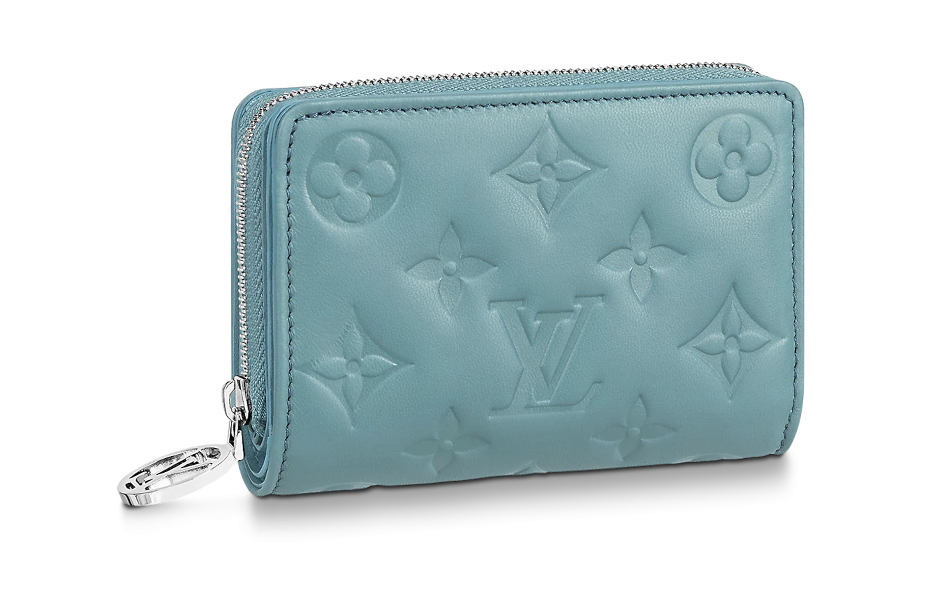 LOUIS VUITTON Lambskin Wallet Women's Blue