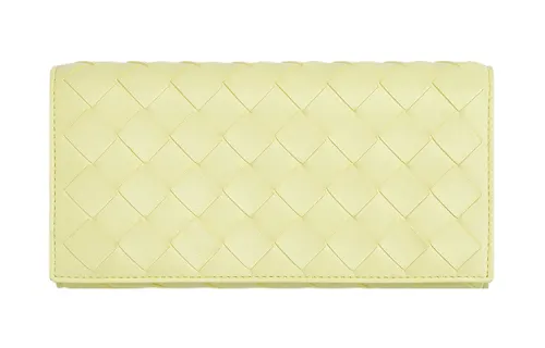 Bottega Veneta Lambskin Wallet Women's Light Yellow