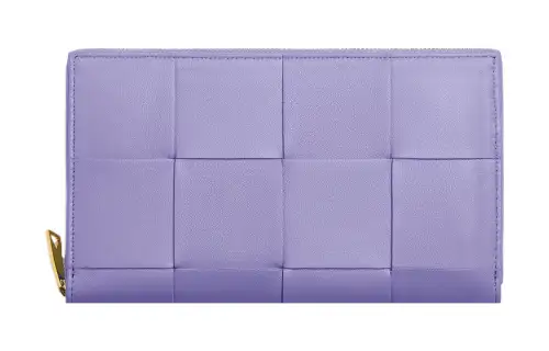 Bottega Veneta Sheepskin Wallet Women's Purple