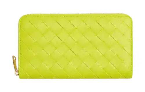 Bottega Veneta Sheepskin Wallet Large Women's Yellow