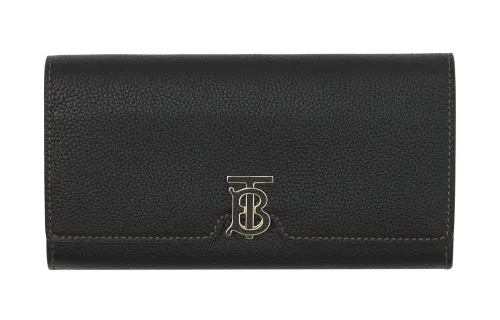 Burberry Calfskin Wallet Small Women's Black