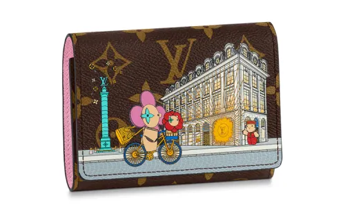 LOUIS VUITTON Victorine Wallet Vivienne Holiday Monogram Canvas/Pink