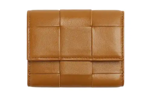 Bottega Veneta Sheepskin Wallet Large Women's Camel