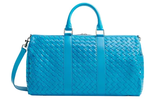 Bottega Veneta Calfskin Shoulder Bag, Crossbody Bag, Handbag, Travel Bag Medium Men's Blue