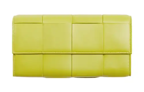 Bottega Veneta Sheepskin Wallet Large Women's Yellow