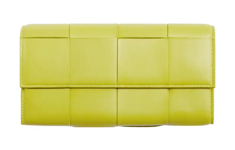 Bottega Veneta Sheepskin Wallet Large Women's Yellow