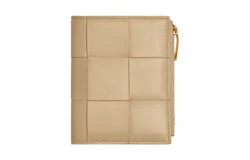 Bottega Veneta Lambskin Wallet Small Women's Beige