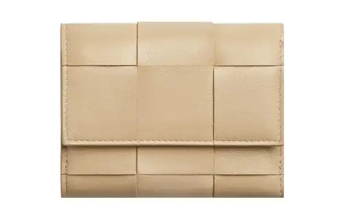Bottega Veneta Intreccio Tri-Fold Zip Wallet