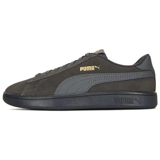 PUMA Smash Skateboarding Shoes Unisex Low-top Grey/Gold