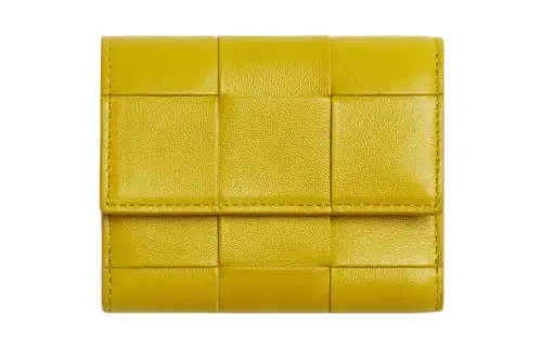 Bottega Veneta Lambskin Wallet Women's Yellow