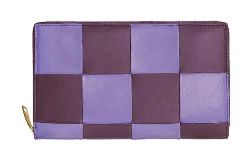 Bottega Veneta Cow Leather Wallet Large Women's Purple