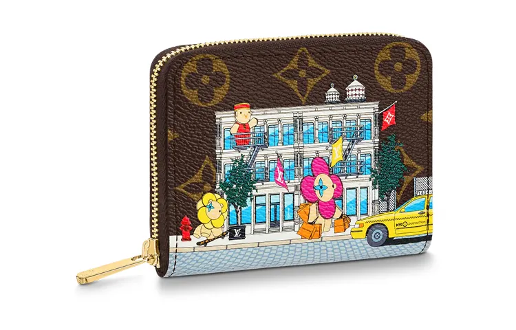 LOUIS VUITTON Zippy Coin Purse Vivienne Holiday Monogram Canvas/Pink
