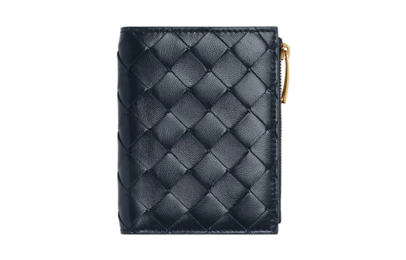 Bottega Veneta Sheepskin Wallet Small Women's Space Gray
