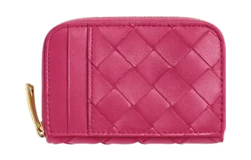 Bottega Veneta Lambskin Wallet Women's Cranberry Color