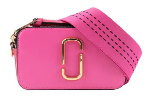 MARC JACOBS Snapshot Cow Leather Shoulder Bag, Crossbody Bag Regular Women's Pink
