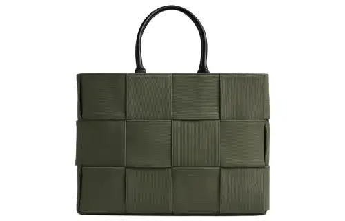 Bottega Veneta ARCO Canvas With Leather Canvas Bag, Tote Bag, Shopping Bag, Handbag Large Men's Jasper