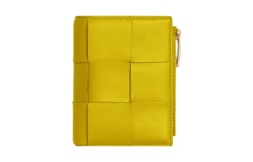 Bottega Veneta Sheepskin Wallet Small Women's Pollen Yellow