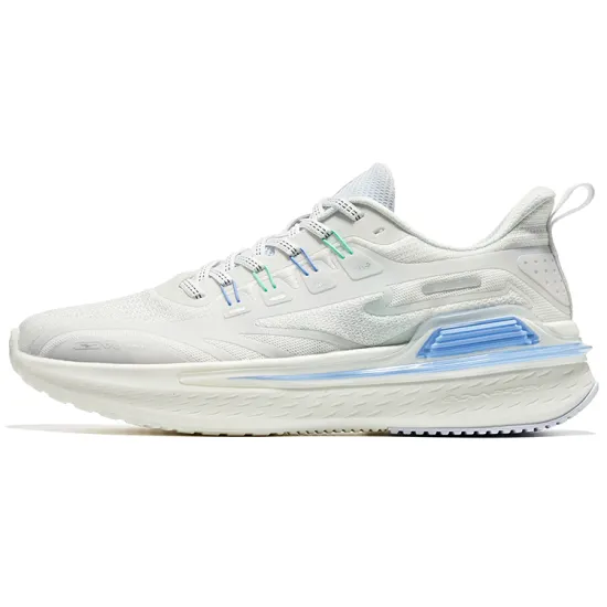 Erke Running Shoes Men Low-Top True White/Fluorescent Cooling Green
