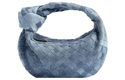 Bottega Veneta Jodie Lambskin Handbag Mini Women's Denim Blue