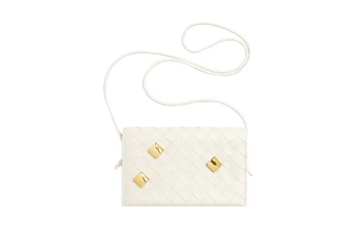 Bottega Veneta Sheepskin Shoulder Bag, Crossbody Bag, Wallet Large Women's White