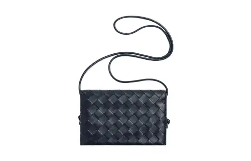 Bottega Veneta Sheepskin Shoulder Bag, Crossbody Bag, Wallet Large Women's Space Gray