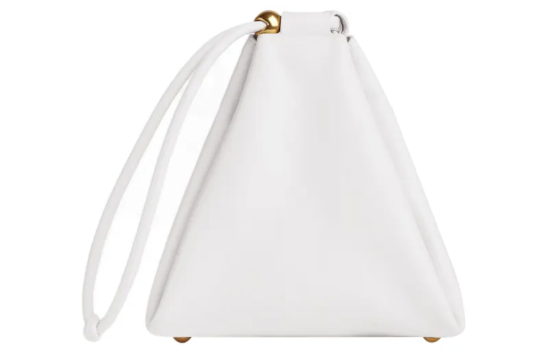Bottega Veneta Lambskin Clutch Small Women's White