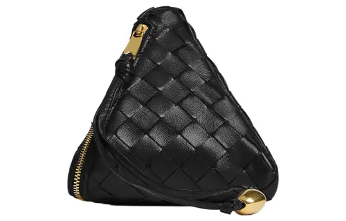 Bottega Veneta Lambskin Clutch Mini Women's Black