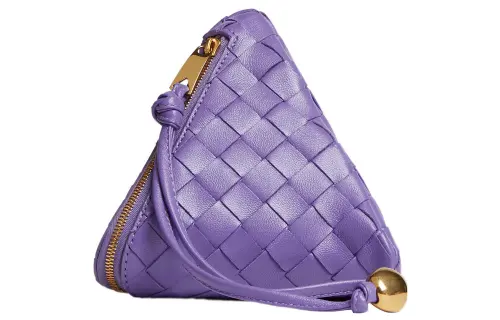 Bottega Veneta Lambskin Clutch Mini Women's Purple
