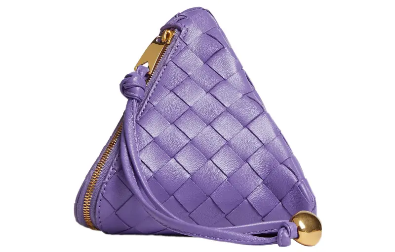 Bottega Veneta Lambskin Clutch Mini Women's Purple