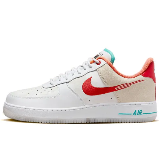 Nike Air Force 1 Low '07 PRM Just Do It White Red Teal
