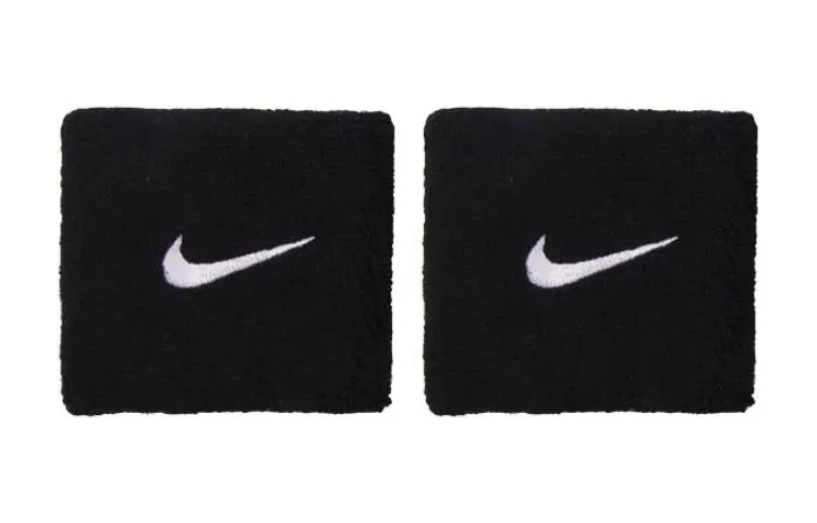 Nike Cotton, Polyester Wristbands Unisex Black