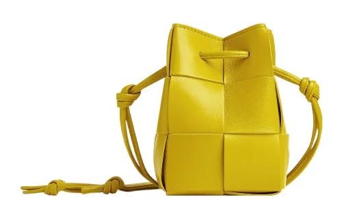 Bottega Veneta CASSETTE Sheepskin Pillow Bag Bucket Bag Crossbody Bag Shoulder Bag Mini Women's Pollen Yellow
