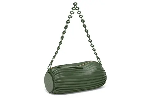 LOEWE Bracelet Pouch In Pleated Pappa Pleated Nappa Vintage Khaki