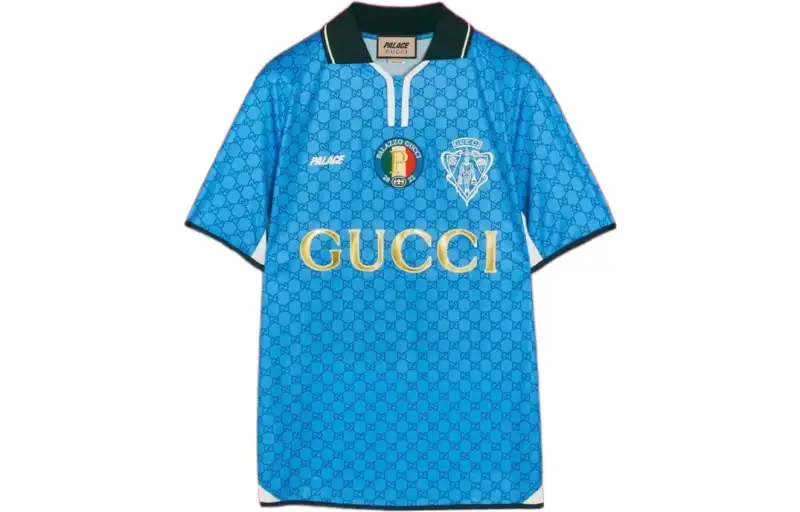 GUCCI X Palace Printed Football Technical Jersey T Shirt