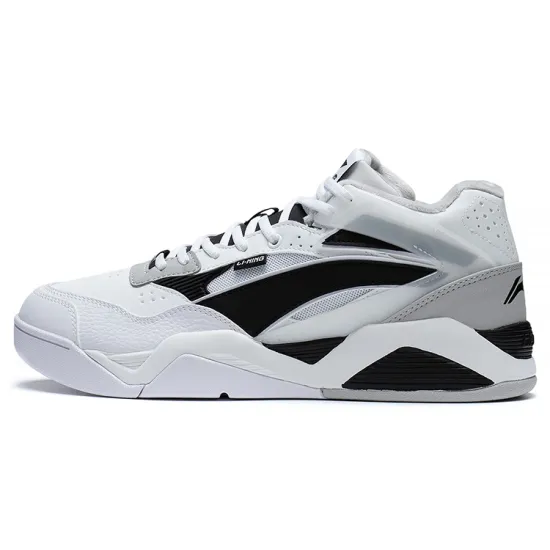 LiNing LN BBS Anti-Slip And Wear-Resistant Warm Low-Top Sports Casual Shoes White Black