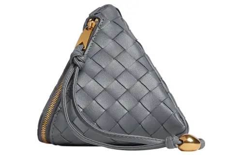Bottega Veneta Lambskin Clutch Mini Women's Gray