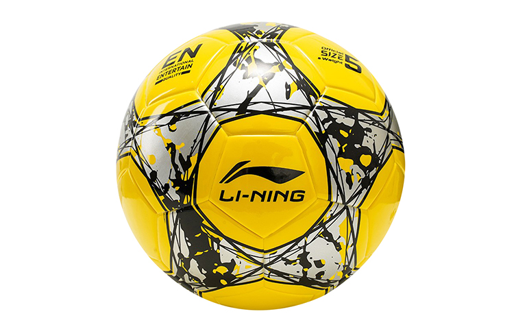 Li Ning Size 5 Soccer Ball TPU Seamless Thermal bonding Unisex Bright Yellow