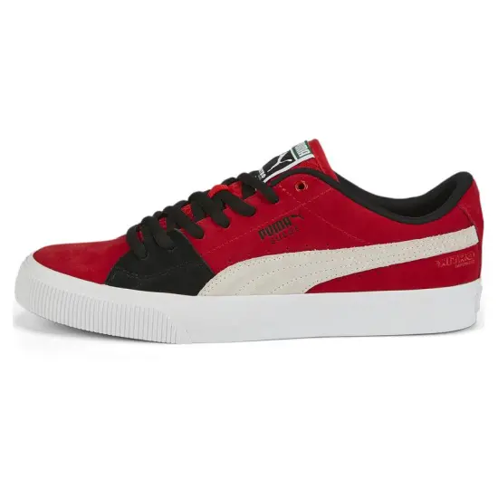 PUMA Suede Skateboarding Shoes Unisex Low-top Black/Red/White