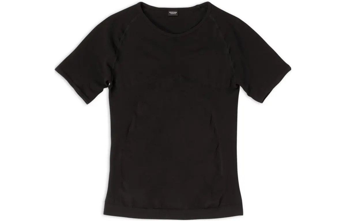 Balenciaga T-Shirts Men's Black Crew Neck Moderate