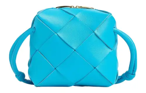 Bottega Veneta CASSETTE Sheepskin Camera Bag, Shoulder Bag, Crossbody Bag Mini Women's Blue