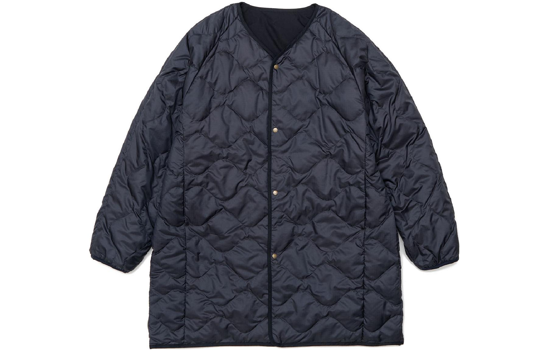 Мужская куртка nanamica REVERSIBLE DOWN COAT (черная) — Черный — фото 11