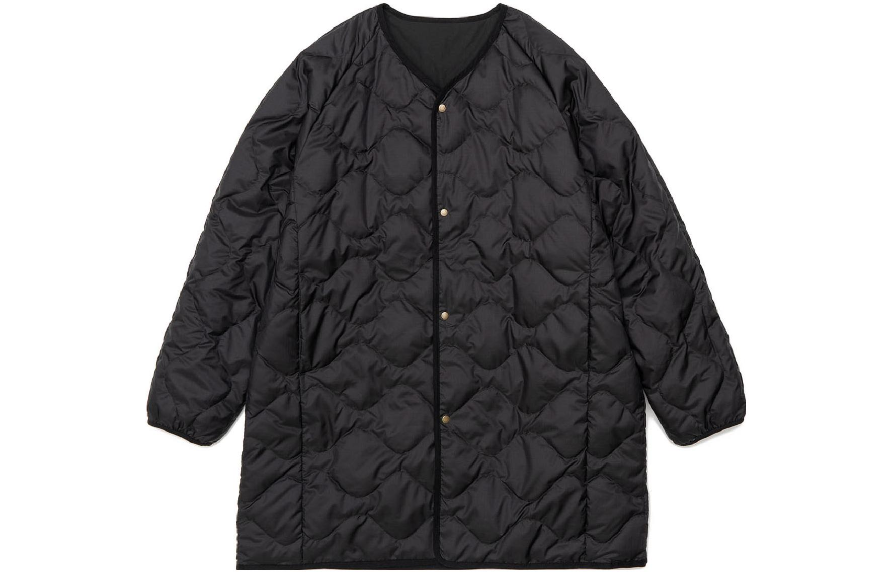 Мужская куртка nanamica REVERSIBLE DOWN COAT (черная) — Черный — фото 6